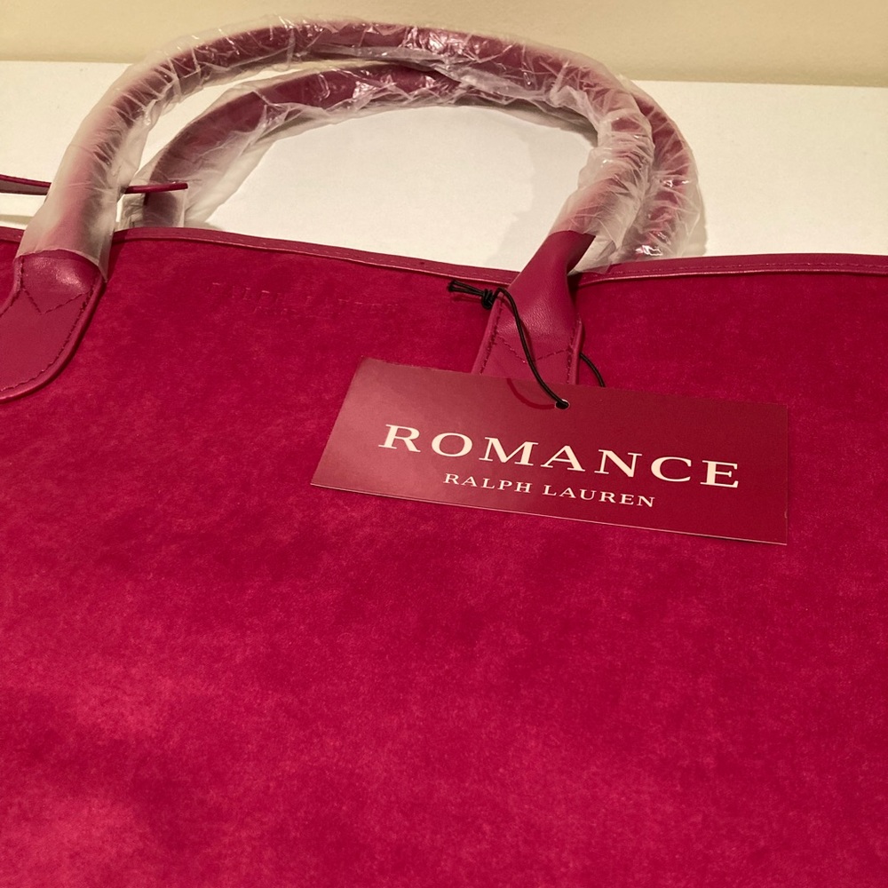Beautiful Ralph Lauren Large Red Tote Romantic Collection - Picture 4 of 8